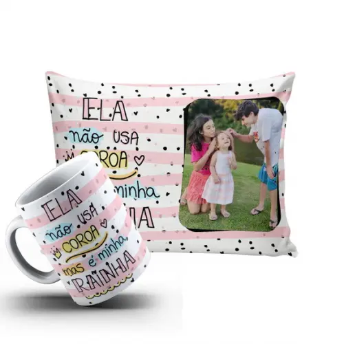 Presente para Mãe Minha Rainha Personalizado com Foto
