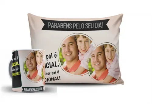 Presente personalizado dia dos Pais c/ foto kit Papai