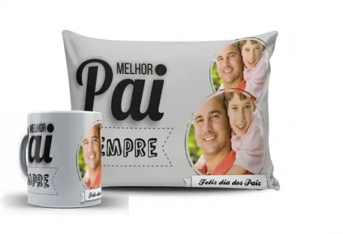 Presente personalizado dia dos Pais c/ foto kit Papai