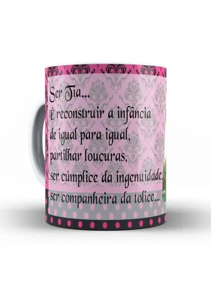 presente tia caneca tia lembrança para tia