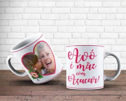 Presente Vovó lembrança vó é mãe com açúcar avó