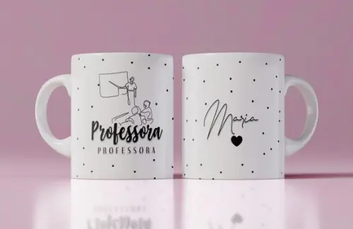 Professora caneca personalizada com nome presente professora