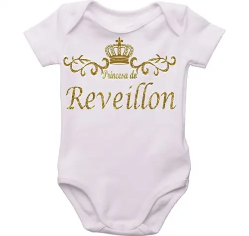 Roupa bebê Body Bebê Princesa do Reveillon Ano novo