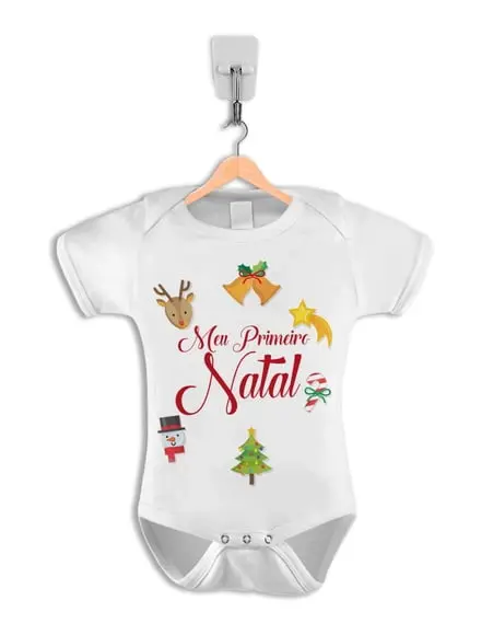 Roupa bebê body personalizado meu primeiro natal exclusivo