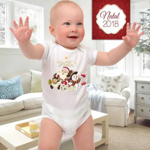 Roupa bebê meu primeiro natal body meu primeiro natal