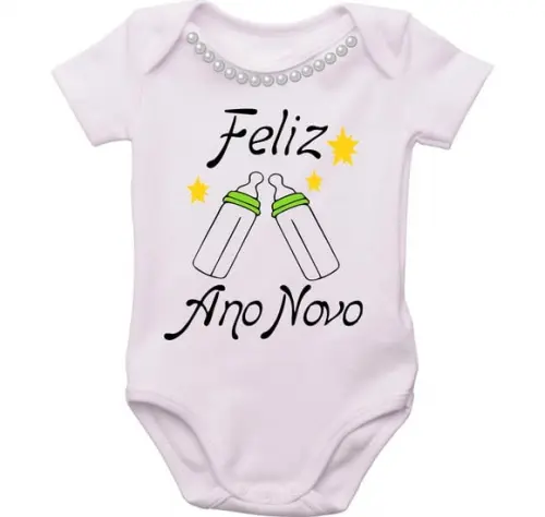 Roupa Bebê personalizada Feliz Ano Novo