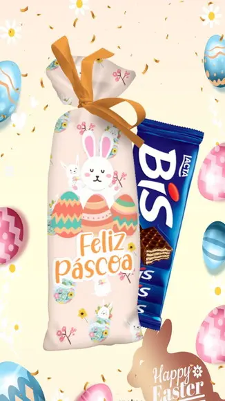 Saquinho Porta Caixa de Bis Páscoa Lembrancinha Páscoa