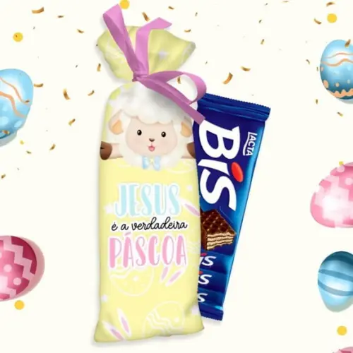 Saquinho Porta Chocolate Bis Páscoa Lembrancinha Pásco
