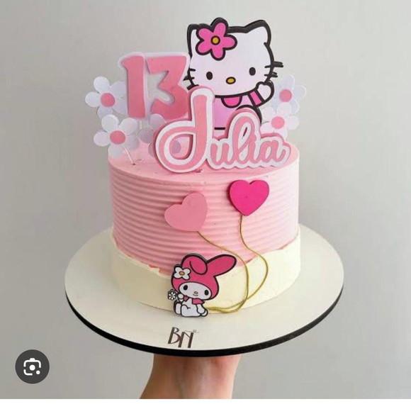 Topo de Bolo Hello Kitty