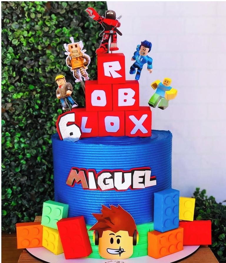 Arquivo de Corte Topo de Bolo Roblox Lego Studio #1618
