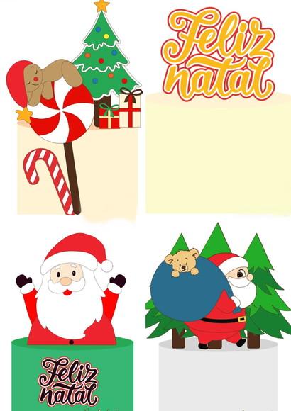 Arquivo de Corte 4 Topos de Bolo Natal Studio #5760