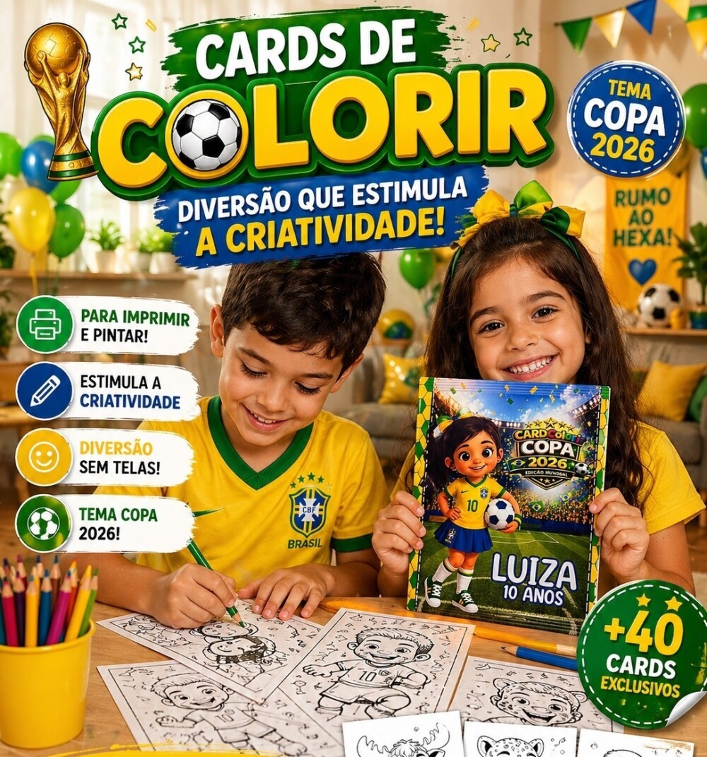Arquivo de Corte Copa 2026 Card de Colorir PDF #1699