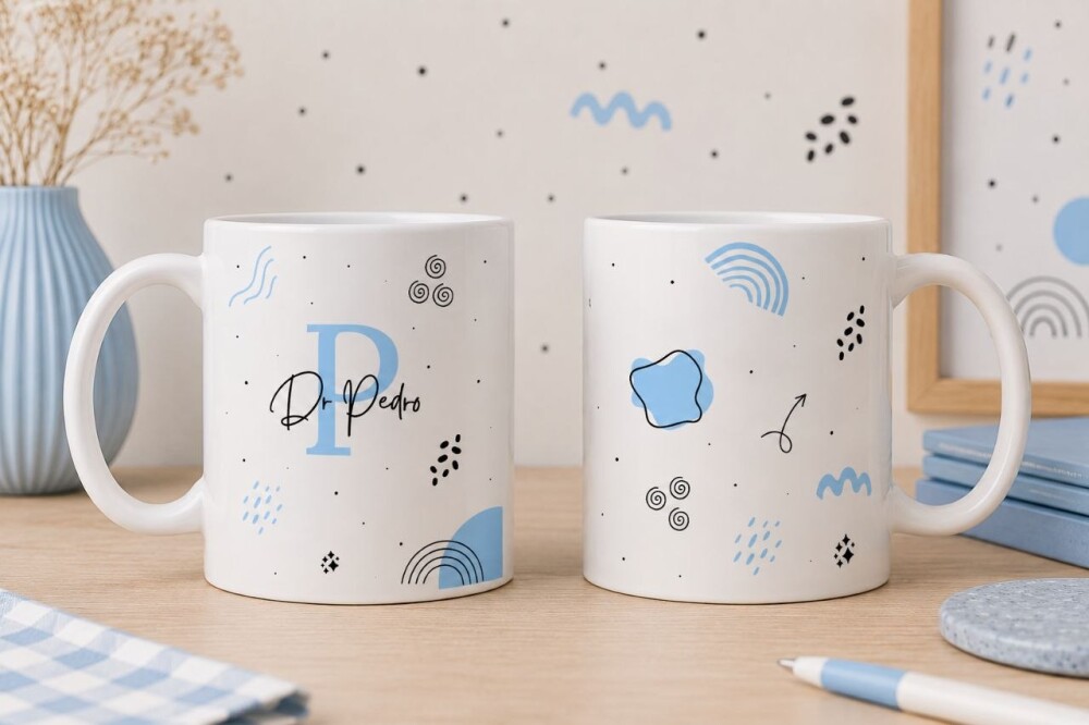 Arquivo Digital de Sublimação Caneca Alfabeto CANVA #1722
