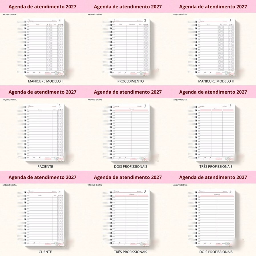 Arquivo Digital de Corte Agendas Agendamentos 2027 Miolo PDF #175