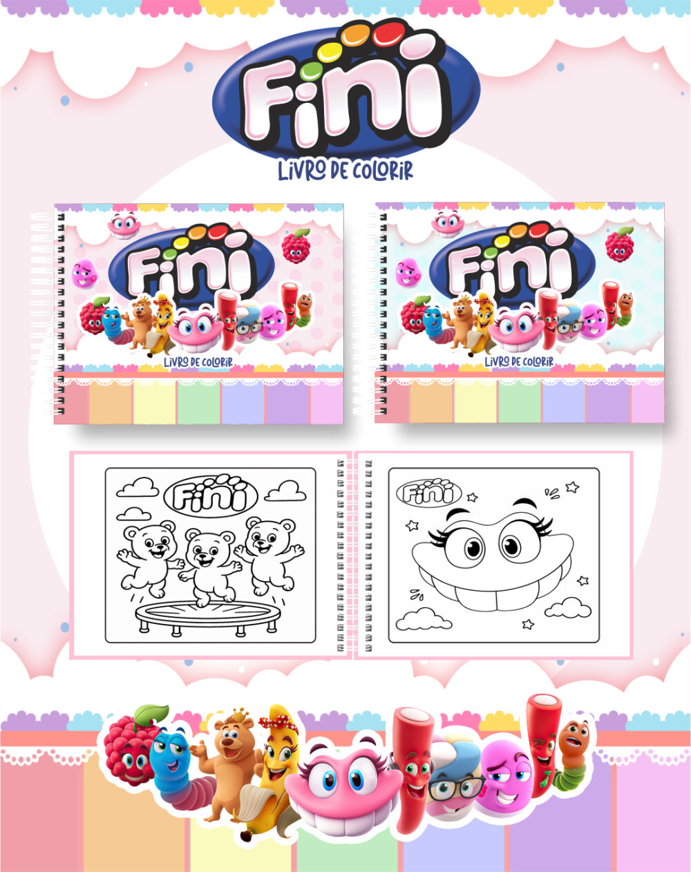 Arquivo de Corte 10 Temas Livro de Colorir Pdf/png #9382