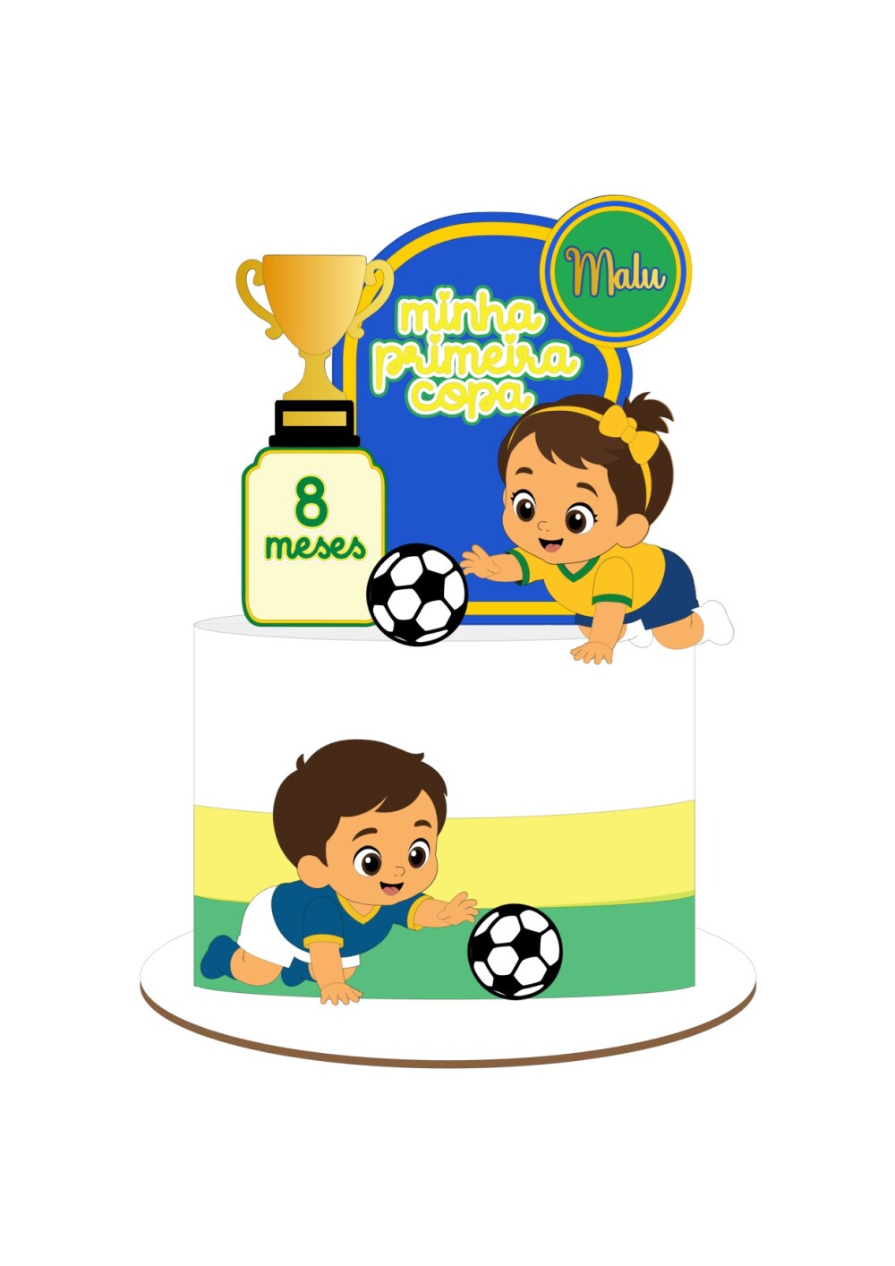 Arquivo de Corte Topo de Bolo Futebol Brasil 2026 STUDIO #1775