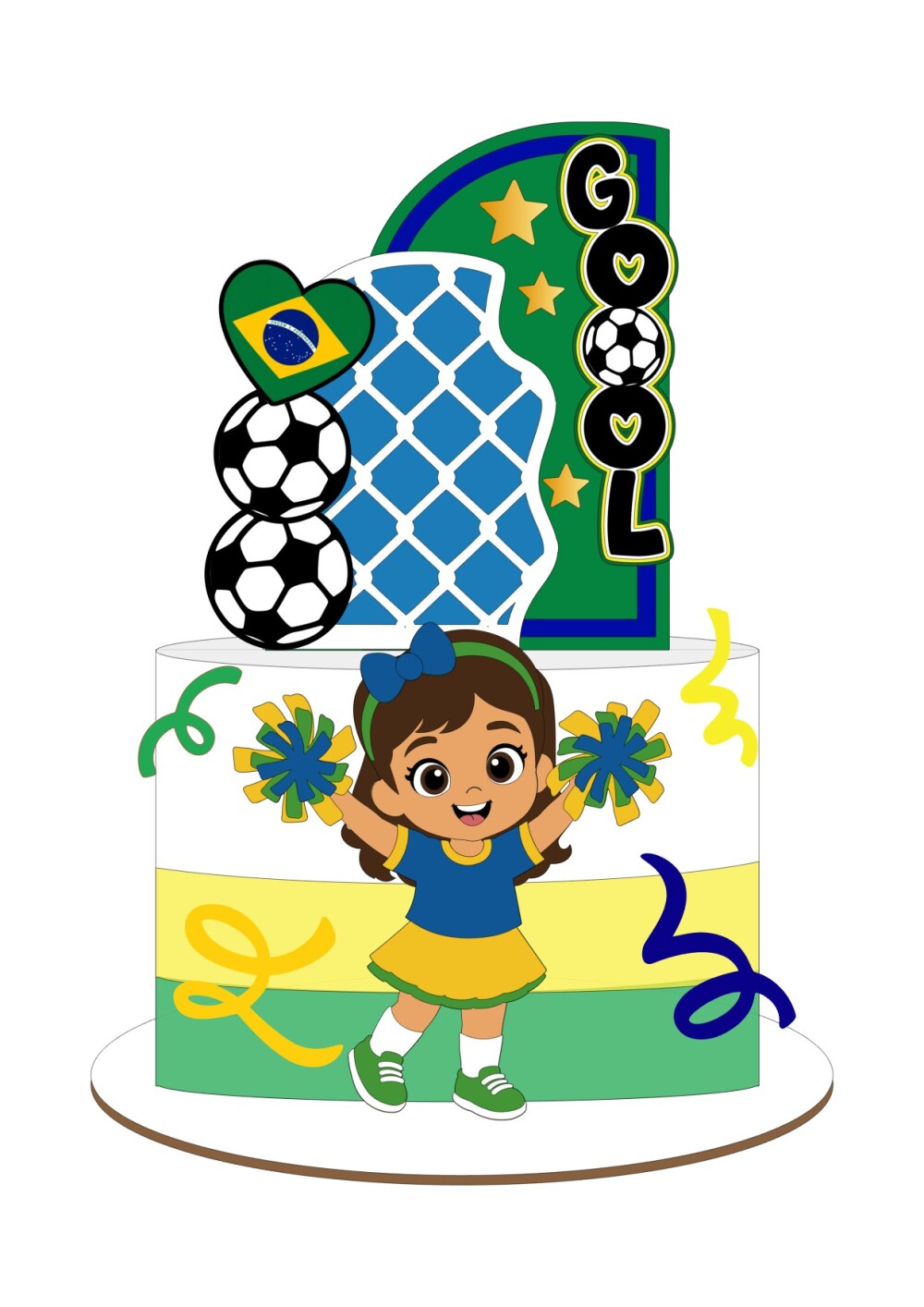 Arquivo de Corte Topo de Bolo Futebol Brasil 2026 STUDIO #1775