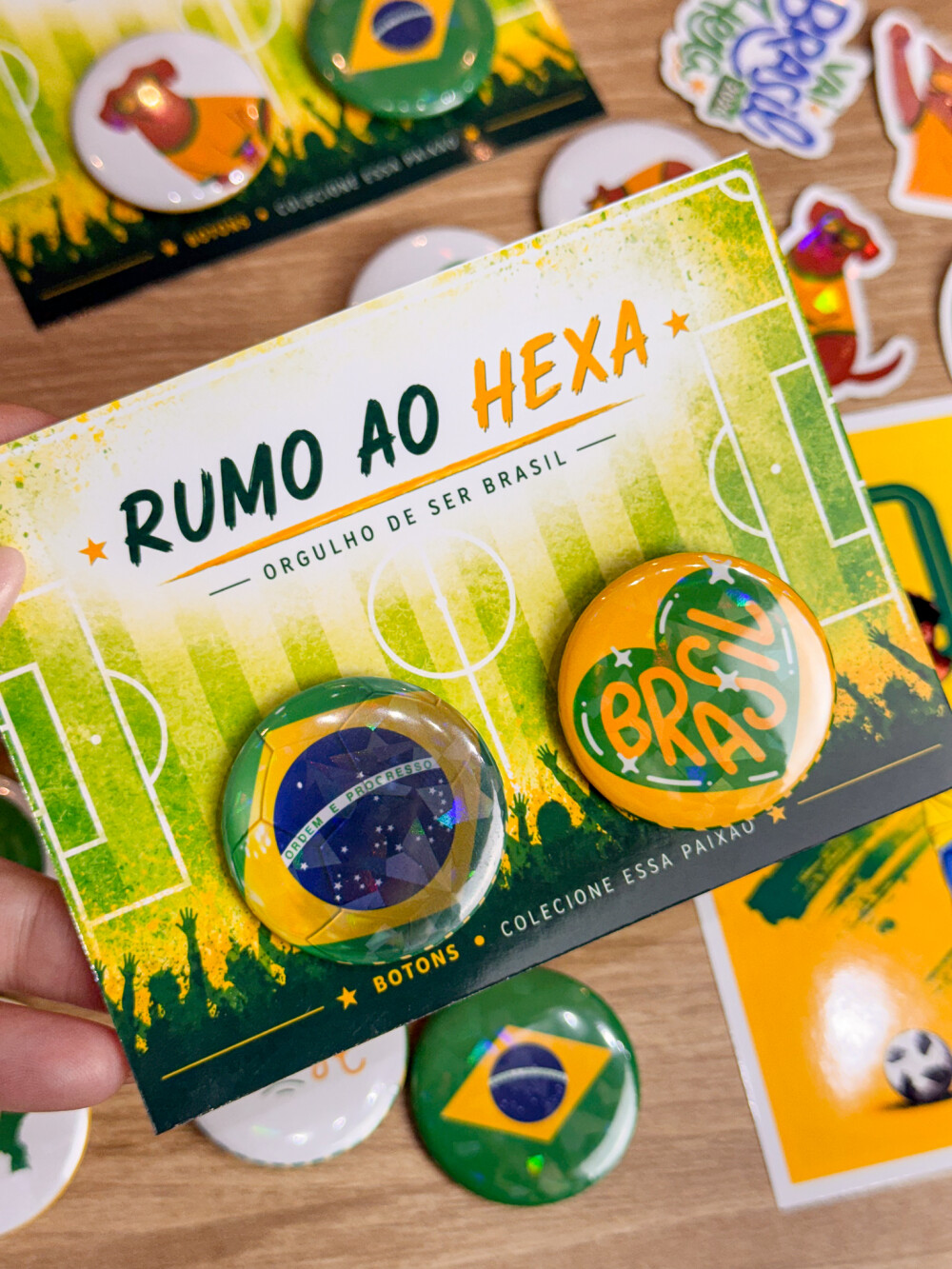 Arquivo de Corte Futebol Brasil 2026 Botton DXF/STUDIO/PNG #1778