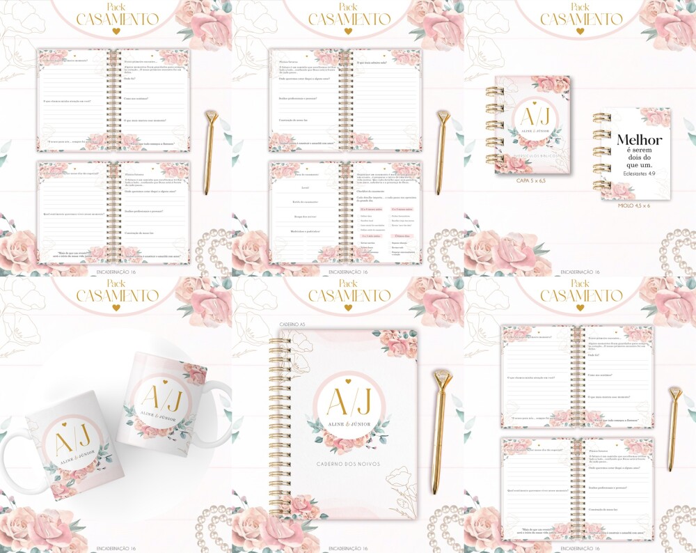 Arquivo Digital de Corte Planner Casamento Organizador PDF/PNG #1