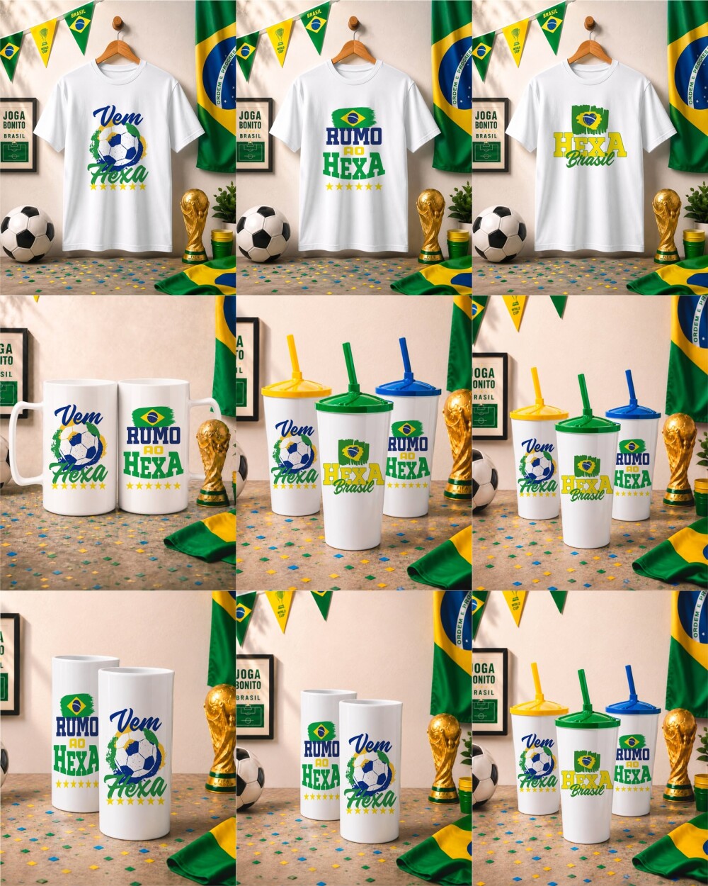 Arquivo Digital de Sublimação CAMISETA COPO Futebol CDR/PDF/JPG