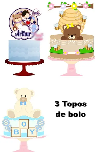 Arquivo de Corte 3 Topos de Bolo Studio #5674