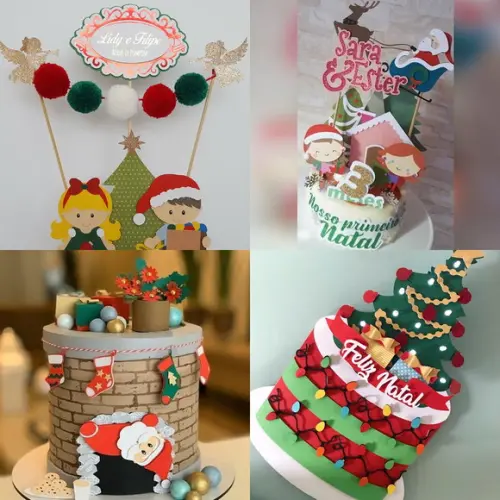 Arquivo de Corte 4 Topos de Bolo Natal Studio #5805