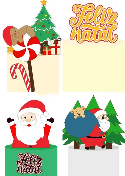 Arquivo de Corte 4 Topos de Bolo Natal Studio #5760