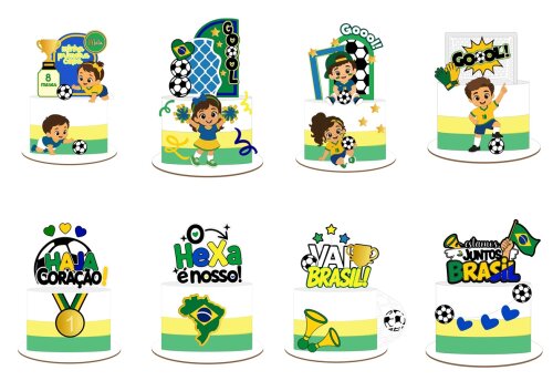 Arquivo de Corte Topo de Bolo Futebol Brasil 2026 STUDIO #1775