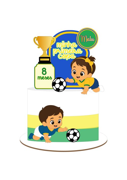 Arquivo de Corte Topo de Bolo Futebol Brasil 2026 STUDIO #1775