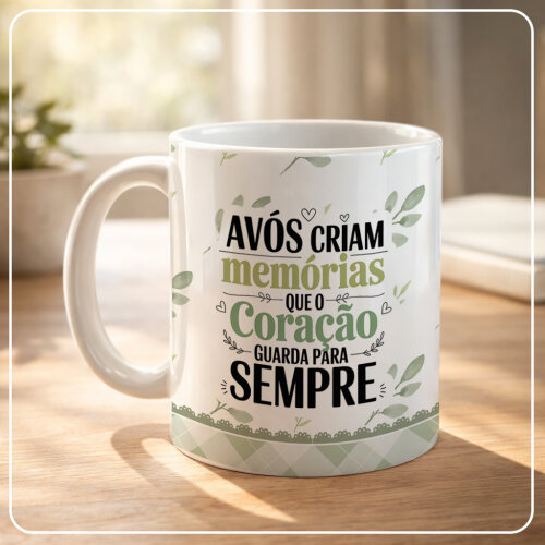 Arquivo de Sublimação Canecas Dia dos Avós Png #1777