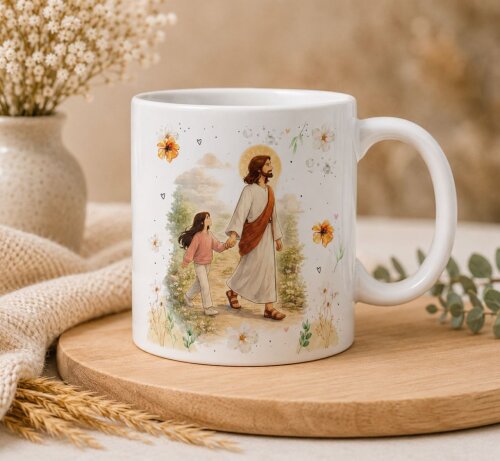 Arquivo de Sublimação Canecas Jesus CANVA #1781