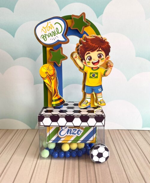 Arquivo de Corte Futebol Brasil Hexa PDF/STUDIO #1795
