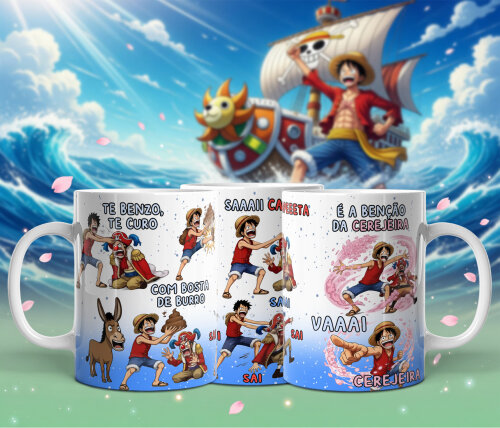 Arquivo de Sublimação Caneca One Piece PNG #1799