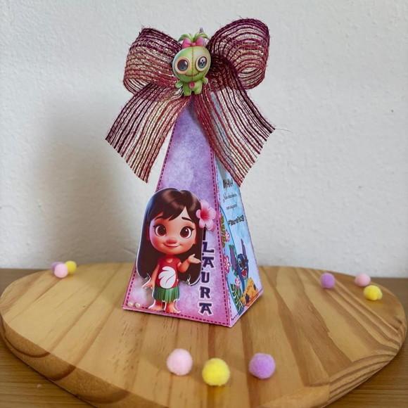 Caixa Piramide Tema: Lilo e Stitch