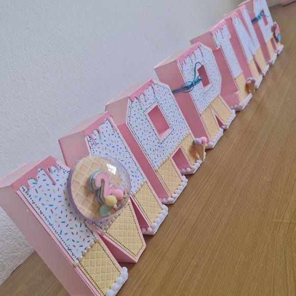 Letras 3d - Confeitaria