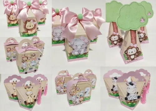 Personalizados Safari Menina - 20 Peças