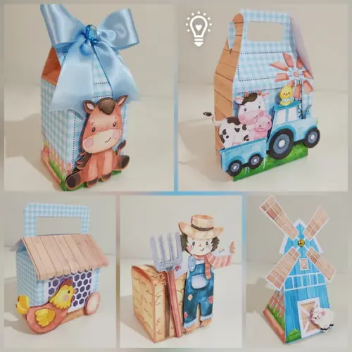 Personalizados Fazeninha Menino - 40 Peças