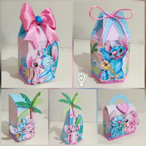 Personalizados Stitch e Angel - 30 Peças