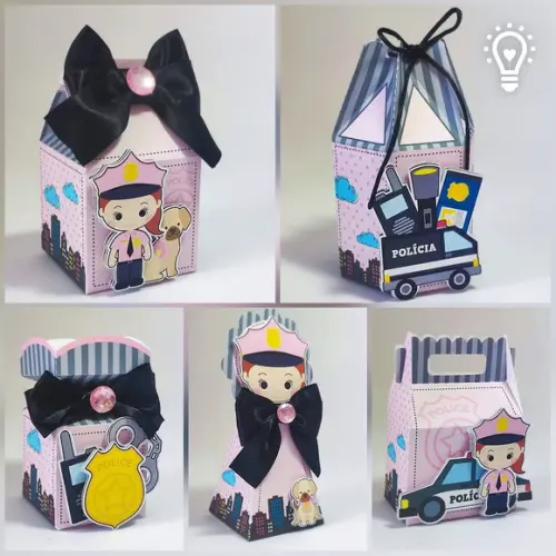 Personalizados Policia Menina - 30 Peças