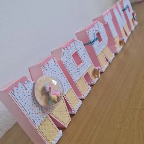 Letras 3d - Confeitaria
