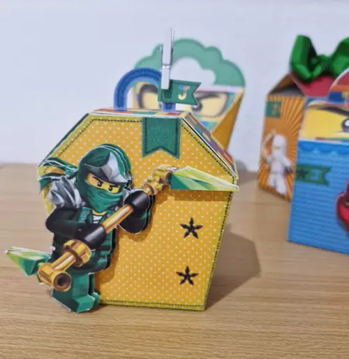 Caixa Trapezio Invertido - Kit Festa Lego Ninjago