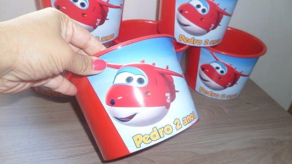 Balde de Pipoca 1,5l Personalizado Aviões Disney
