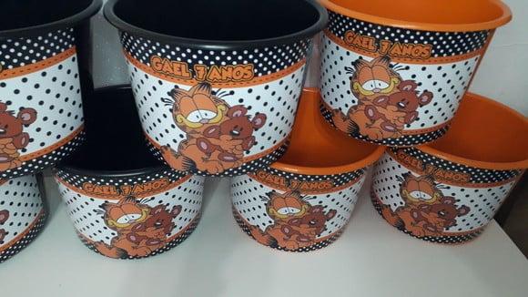 Balde de Pipoca 1,5l Personalizado Garfield