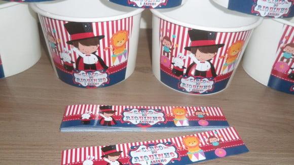 Balde de Pipoca 1,5l Personalizado Circo