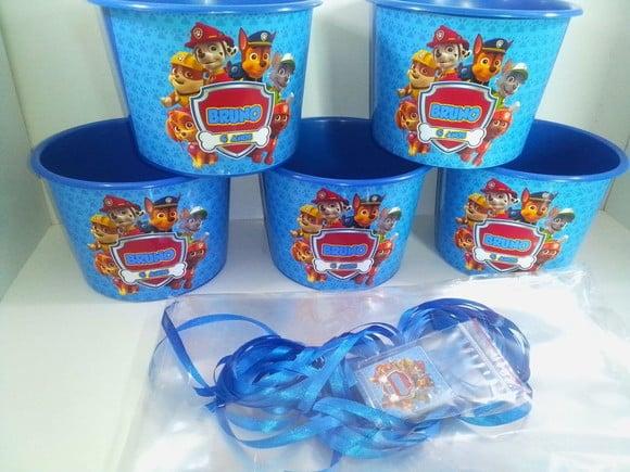 Balde de Pipoca 1,5l Personalizado Patrulha Canina