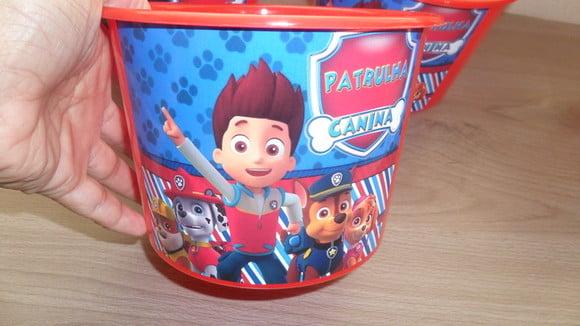 Balde de Pipoca 1,5l Personalizado Patrulha Canina