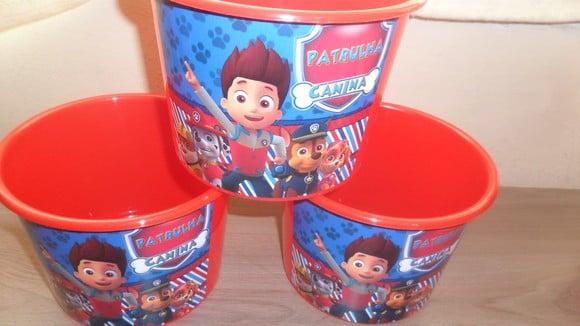 Balde de Pipoca 1,5l Personalizado Patrulha Canina