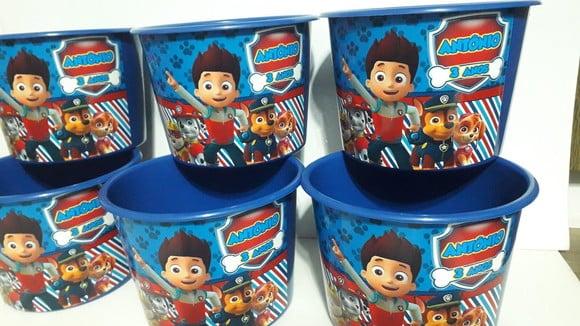 Balde de Pipoca 1,5l Personalizado Patrulha Canina