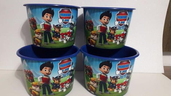 Balde de Pipoca 1,5l Personalizado Patrulha Canina