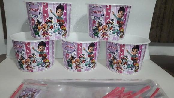 Balde de Pipoca 1,5l Personalizado Patrulha Canina